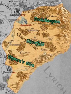 Greyshire mit seinen drei Grafschaften
